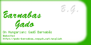 barnabas gado business card