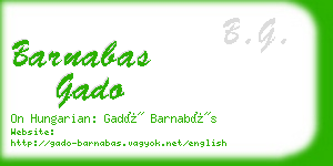 barnabas gado business card